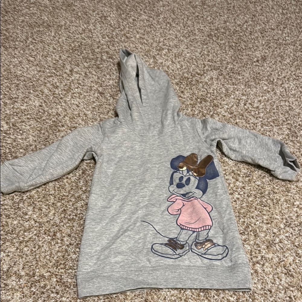 GAP Disney Gray Hoodie Dress with Minnie Mouse